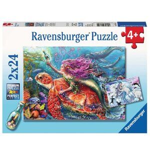 New sealed Ravensburger-2 X 24 Piece Puzzle Mermaid Adventures
